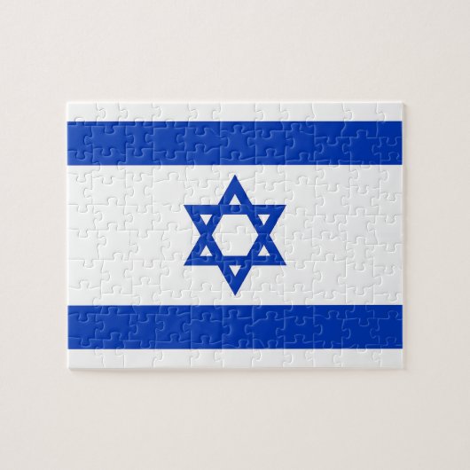 Puzzle met vlag van Israël Legpuzzel (Horizontaal)