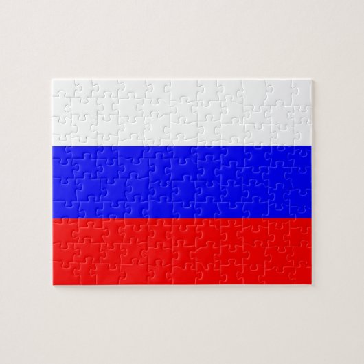 Puzzle met vlag van Rusland Legpuzzel (Horizontaal)