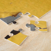 Puzzle Métal jaune fissuré : texture sale. (Côté)