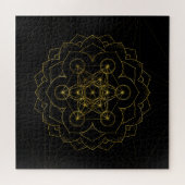 Puzzle Métatron's Cube in lotus Sacred Geometry (Horizontal)