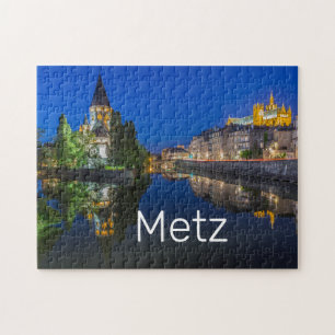 Puzzle Metz Temple Neuf France Nuit Moselle Souvenir
