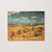 Puzzle Meules avec moissonneuse par Vincent van Gogh (Horizontal)