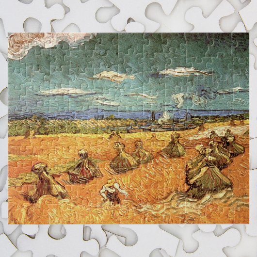 Puzzle Meules avec moissonneuse par Vincent van Gogh