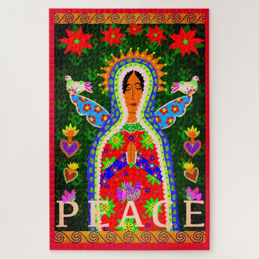 Puzzle Mexicain Prier Ange de Paix 1014 pièce difficile (Vertical)