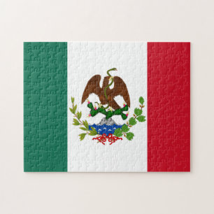 Puzzle Mexican Republic Flag 1835, Mexicanos Latino