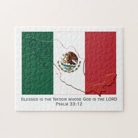 Puzzle MEXICO FLAG | Blessed Nation | Mexican (Horizontal)