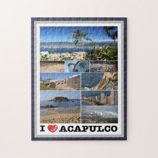 Puzzle Mexique - Acapulco - I Love - (Vertical)