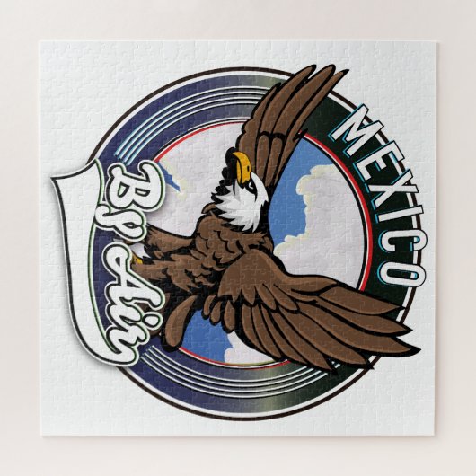 Puzzle Mexique par avion patch. (Horizontal)