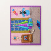 Puzzle Mi-siècle moderne Noël de l'âge atomique chats TV (Vertical)
