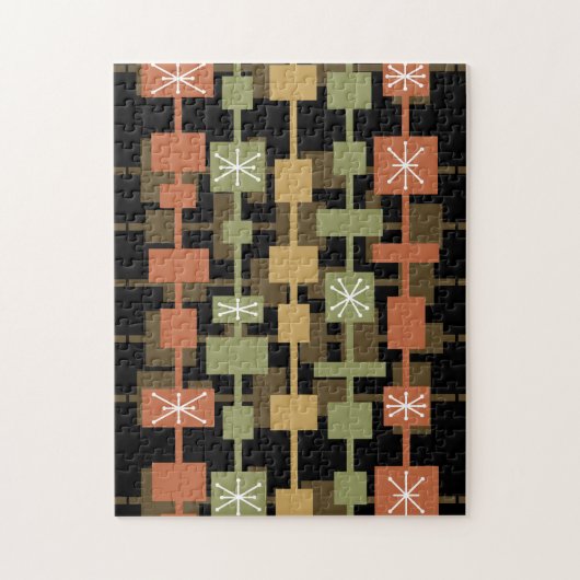 Puzzle Mi-siècle moderne noir multicolore (Vertical)