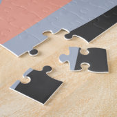 Puzzle Mi-siècle Moderne Retro Paysage Orange (Côté)