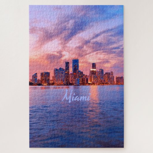 Puzzle Miami Beach Floride City Skyline (Vertical)