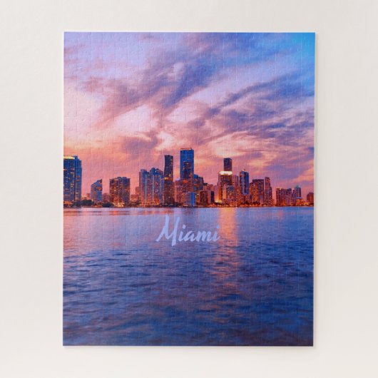 Puzzle Miami Beach Floride City Skyline (Vertical)