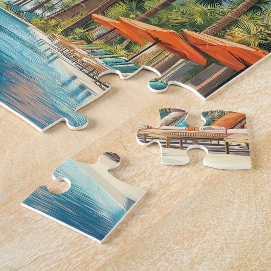 Puzzle Miami Pool Vintage (Côté)