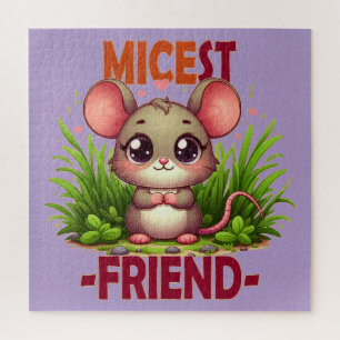 Puzzle Micest Friend drôle de jeu de mot Cute baby Mouse