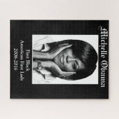 Puzzle MICHELLE OBAMA PREMIER poster NOIR FIRST LADY (Horizontal)
