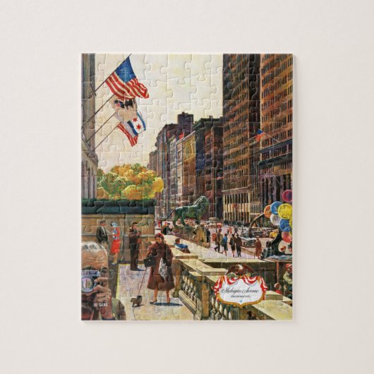 Puzzle Michigan Avenue, Chicago par John Falter (Vertical)