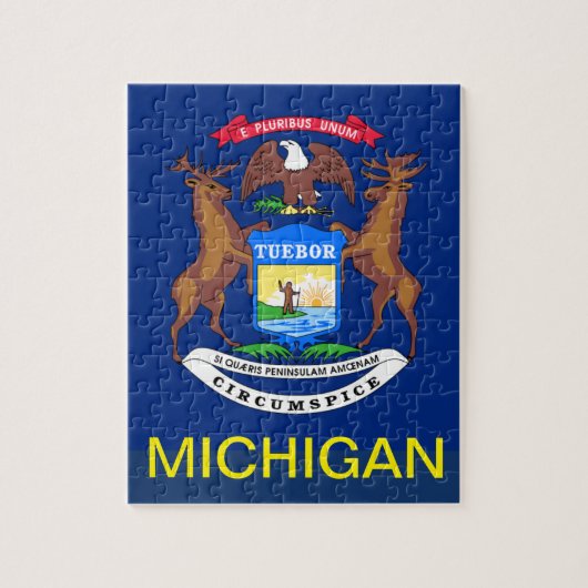PUZZLE MICHIGAN FLAG (Vertical)