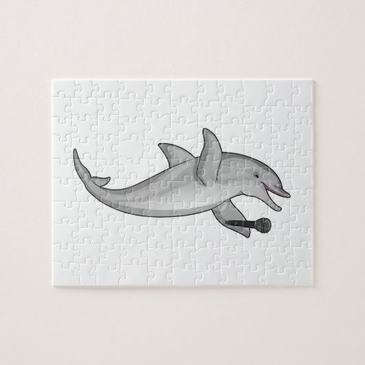 Puzzle Microphone Dolphin Singer (Horizontal)