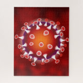 Puzzle Microscopic Covid Virus Science Modern Custom (Vertical)