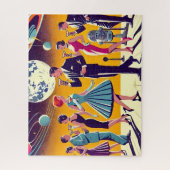 Puzzle Mid Century 60s Space Age Cocktail Party (Vertical)