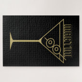 Puzzle Mid Century Modern Gold 2 Olive Martini (Horizontal)