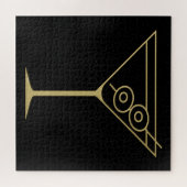 Puzzle Mid Century Modern Gold 2 Olive Martini (Horizontal)