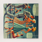 Puzzle Mid Century Modern Martini Dance Cocktail Party (Horizontal)