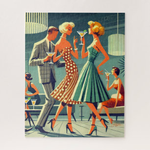 Puzzle Mid Century Modern Martini Dance Cocktail Party