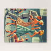Puzzle Mid Century Modern Martini Dance Cocktail Party (Horizontal)