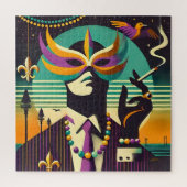Puzzle Mid Century Retro 60s Mardi Gras The Smoking Man (Vertical)