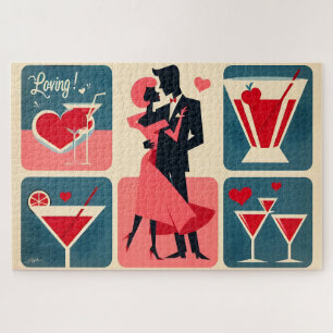 Puzzle Mid Century Valentine Dancing Couple