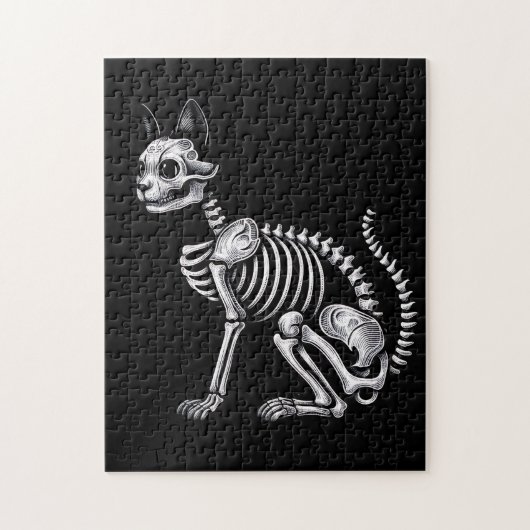 Puzzle Midnight Bones: Skeleton Cat (Vertical)