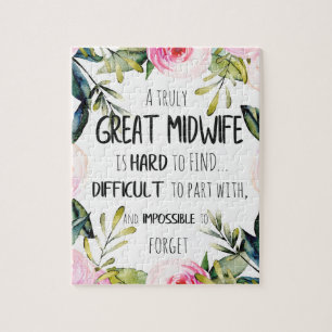 Puzzle Midwoman Doula Office Carte de remerciements Devis