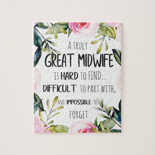 Puzzle Midwoman Doula Office Carte de remerciements Devis (Vertical)