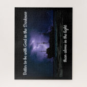 Puzzle Mieux vaut être avec Dieu dans l'obscurité Citatio (Vertical)