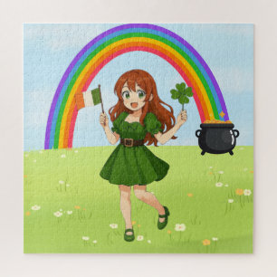 Puzzle Mignon anime roux Saint Patrick