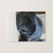 Puzzle Mignon Bouledogue Noir Endormi (Horizontal)