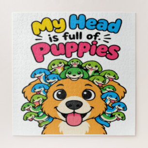 Puzzle Mignon Chien Medusa Mythologique Drôle Maillot de