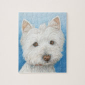 Puzzle mignon de chien de Westie (Vertical)