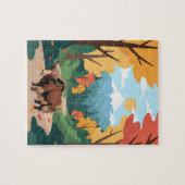 Puzzle Mignon et adorable Yak marron (Horizontal)