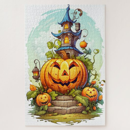 Puzzle Mignon Joyeux Halloween Citrouille (Vertical)