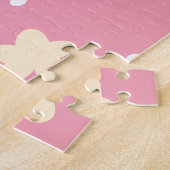 Puzzle Mignon Lapin Kawaii Doodle Rose (Côté)