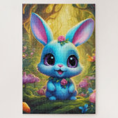 Puzzle Mignon petit lapin bleu (Vertical)