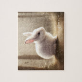 Puzzle Mignonette d'aquarelle bébé lapin, nom, (Vertical)