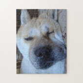 Puzzle mignonne akita endormie chiens originaux sommeil (Vertical)