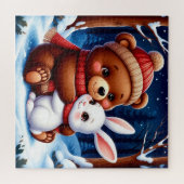 Puzzle Mignonne Bear Holding Bunny (Horizontal)