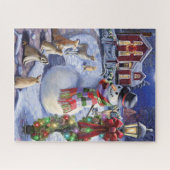 Puzzle Mignonne bonhomme de neige de Noël (Horizontal)