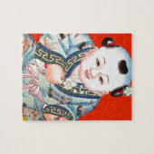 Puzzle Mignonne Chinois rire bon bouddha de chance sur ro (Horizontal)
