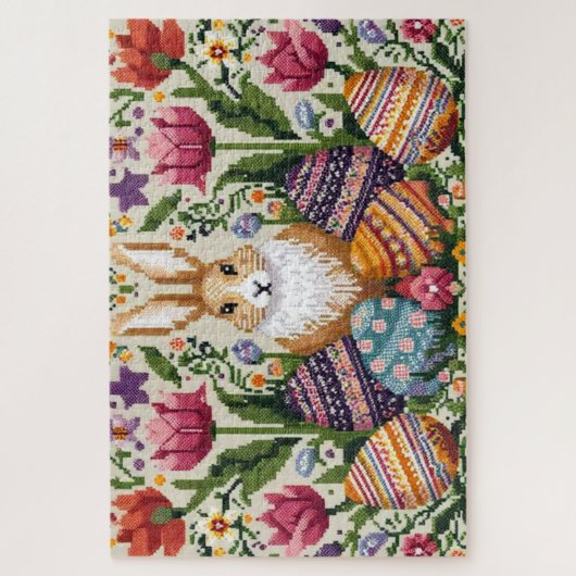 Puzzle Mignonne/Colorée Printemps/Pâques (Vertical)